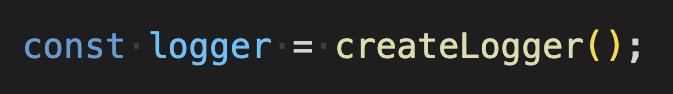 snippet of createLogger code